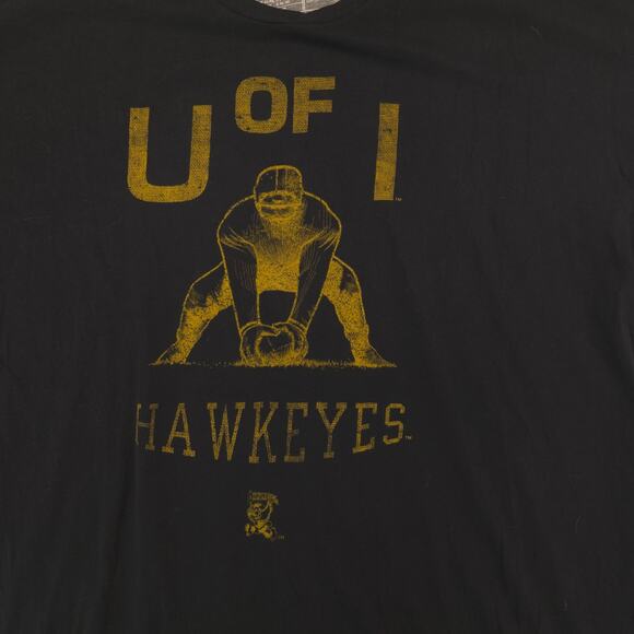 Nike Iowa Hawkeyes Crew Neck Graphic College Footbal T Shirt Mens Size 2XL Black - Picture 4 of 9